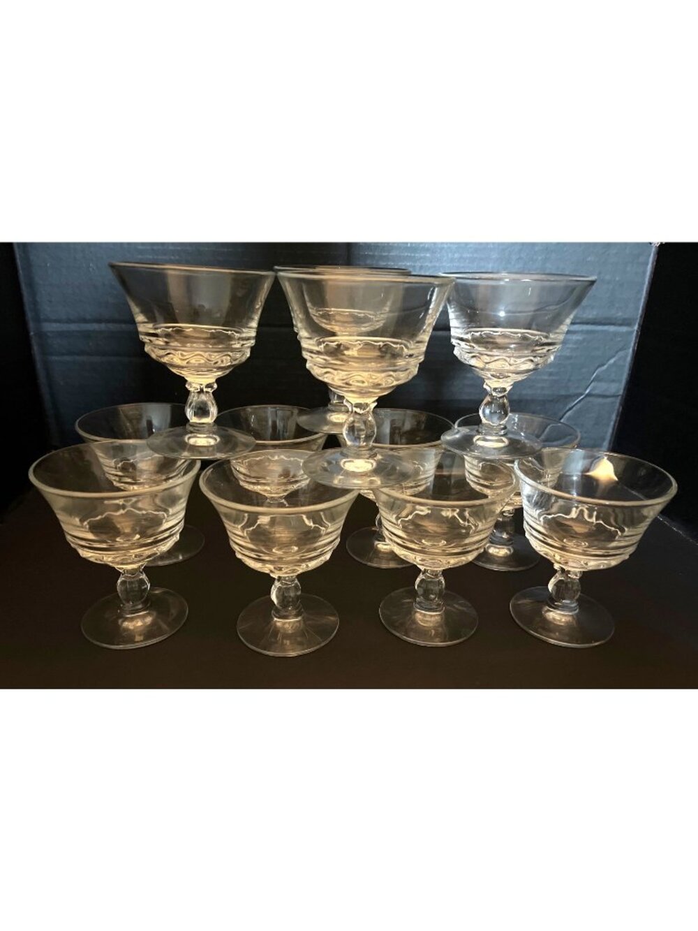 Fostoria Century Vintage Crystal Glass Champagne Sherbet Set of 12